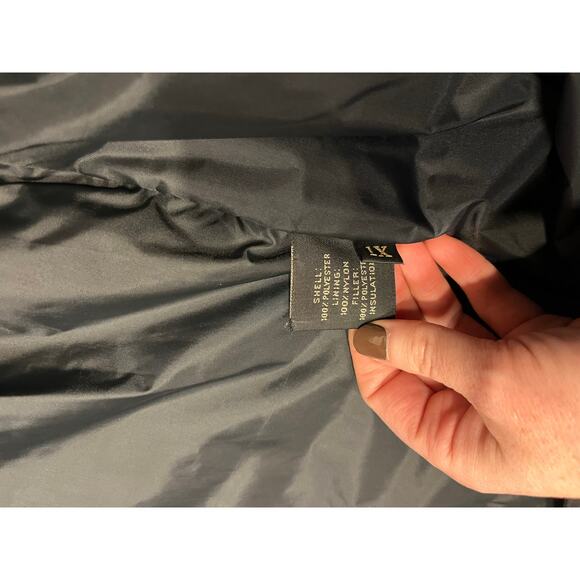 Vintage Black Forecaster Hooded Long Coat 1X - Picture 5 of 8